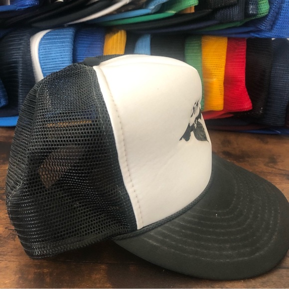 Vintage 80s Streetwear SR 71 mesh “blackbird” rope mesh Snapback Trucker Hat - Picture 2 of 8